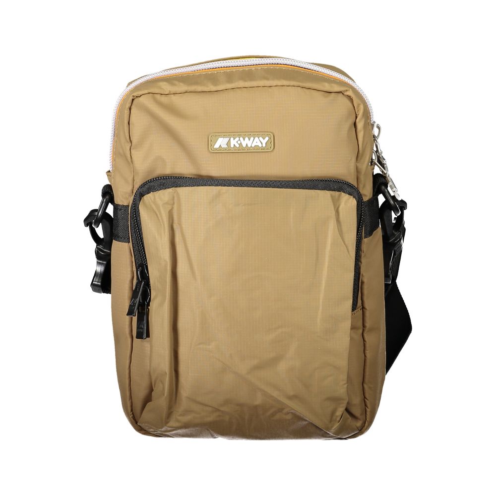 K-WAY Brown Polyamide Men Shoulder Bag K-WAY