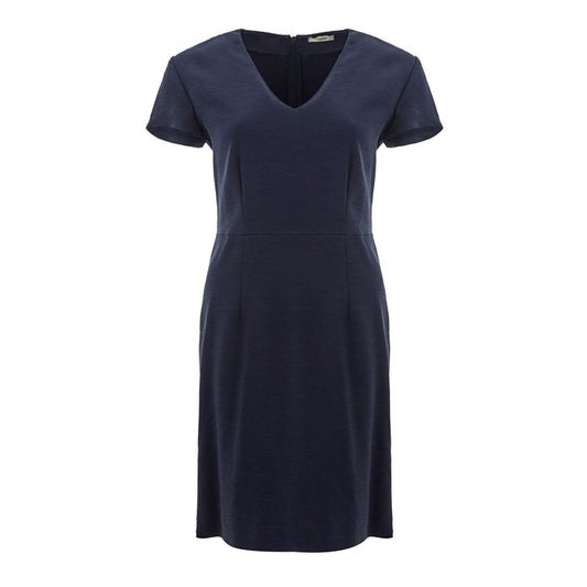 Lardini Elegant Blue Viscose Dress Perfect for Every Occasion Lardini