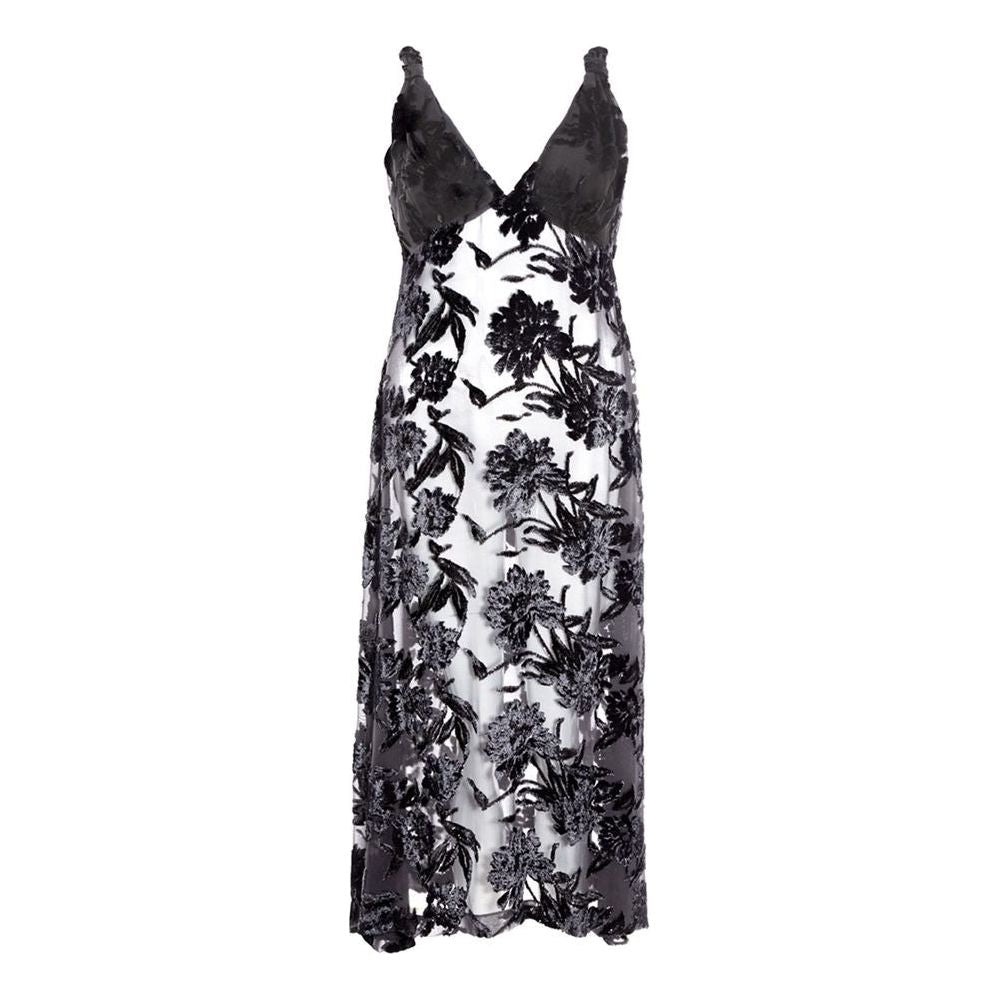 Lardini Black Viscose Cocktail Dress Lardini