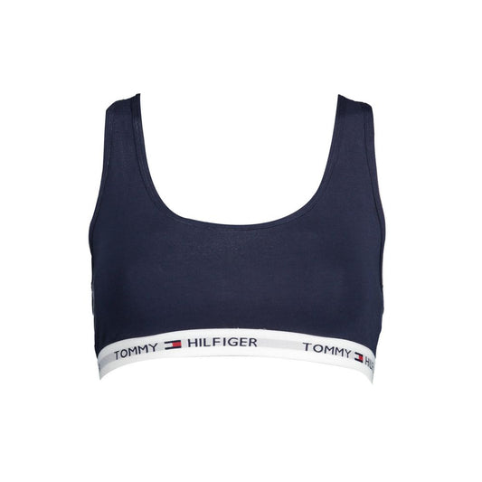 Tommy Hilfiger Blue Cotton Women Sports Bra Tommy Hilfiger