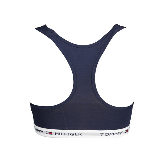 Tommy Hilfiger Blue Cotton Women Sports Bra Tommy Hilfiger