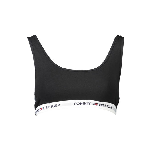 Tommy Hilfiger Black Cotton Women Sports Bra Tommy Hilfiger