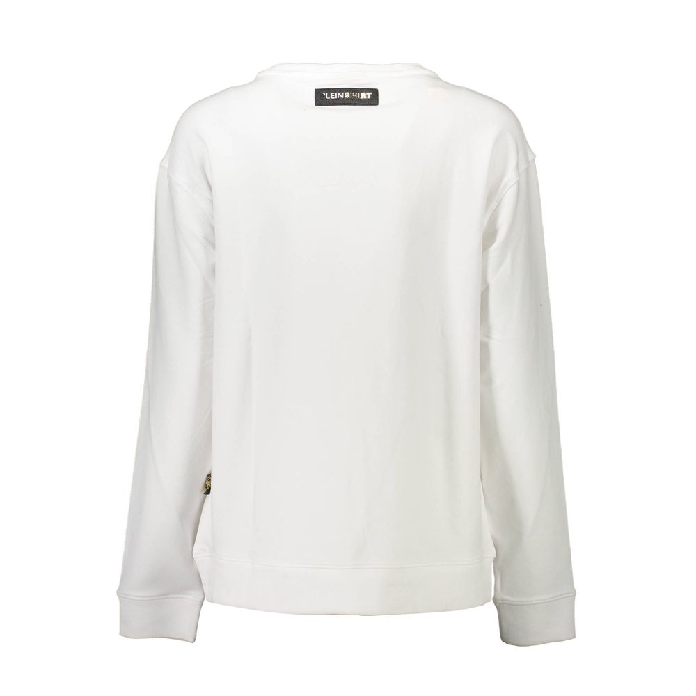 Plein Sport White Cotton Women Sweater Plein Sport