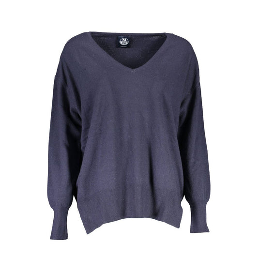 North Sails Blue Wool Women Sweater North Sails