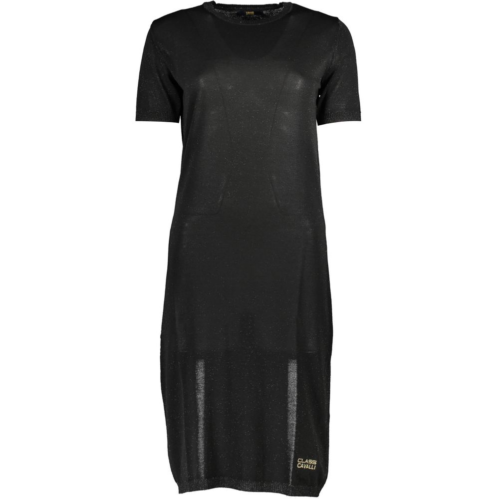 Cavalli Class Black Viscose Women Dress Cavalli Class