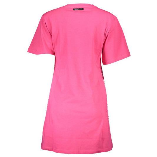 Cavalli Class Pink Cotton Women Dress Cavalli Class