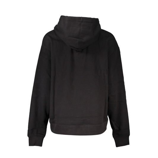 Calvin Klein Chic Black Hooded Sweatshirt with Fleece Interior Calvin Klein