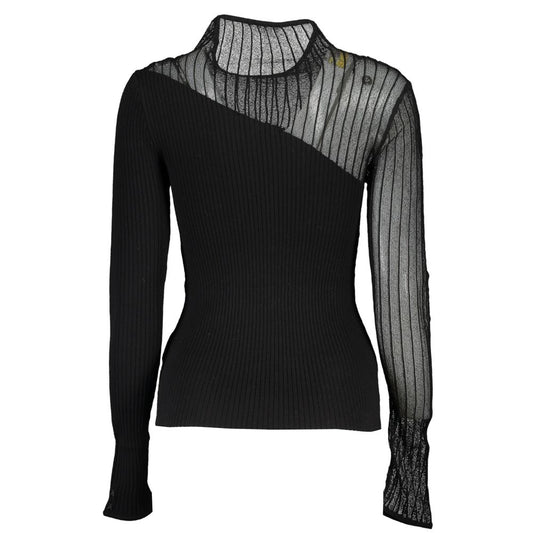 Patrizia Pepe Elegant Crew Neck Sweater with Contrast Details Patrizia Pepe