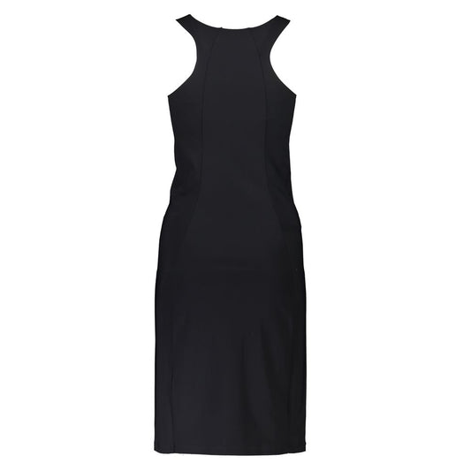 Patrizia Pepe Elegant Crew Neck Dress with Logo Detail Patrizia Pepe