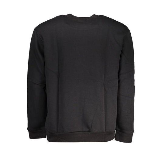 Cavalli Class Chic Fleece Crew Neck Sweatshirt in Black Cavalli Class