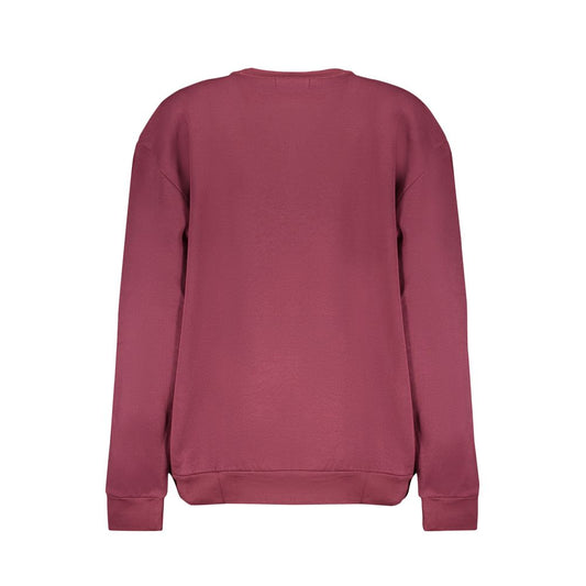 Cavalli Class Elegant Purple Crew Neck Fleece Sweatshirt Cavalli Class