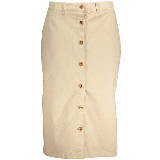 Gant Beige Cotton Women Skirt Gant