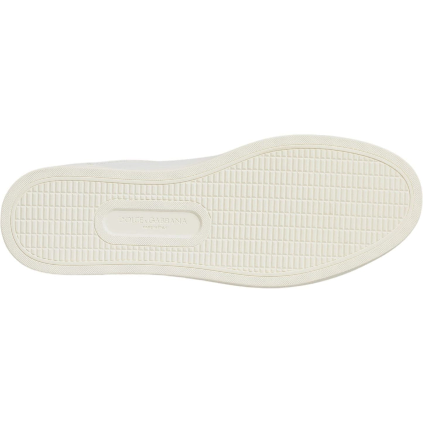 Dolce & Gabbana White Leather Heart Embellished Sneakers Shoes