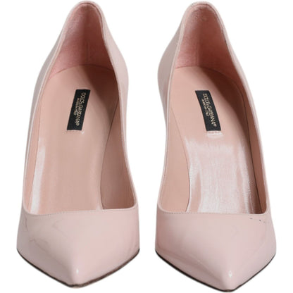 Dolce & Gabbana Pink Patent Leather Stiletto Heel Pumps Shoes