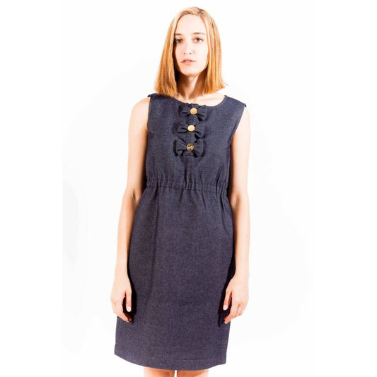 Love Moschino Blue Cotton Women Dress Love Moschino