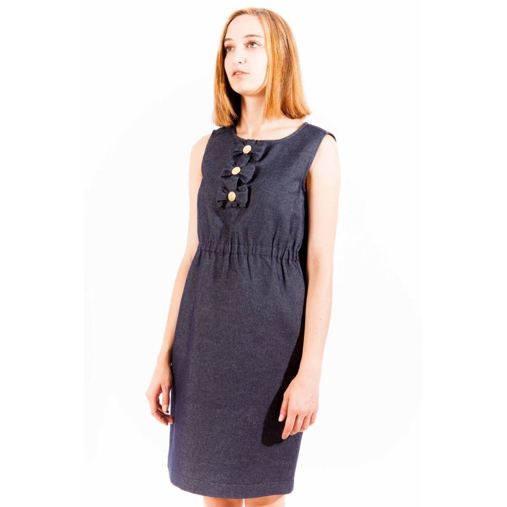 Love Moschino Blue Cotton Women Dress Love Moschino