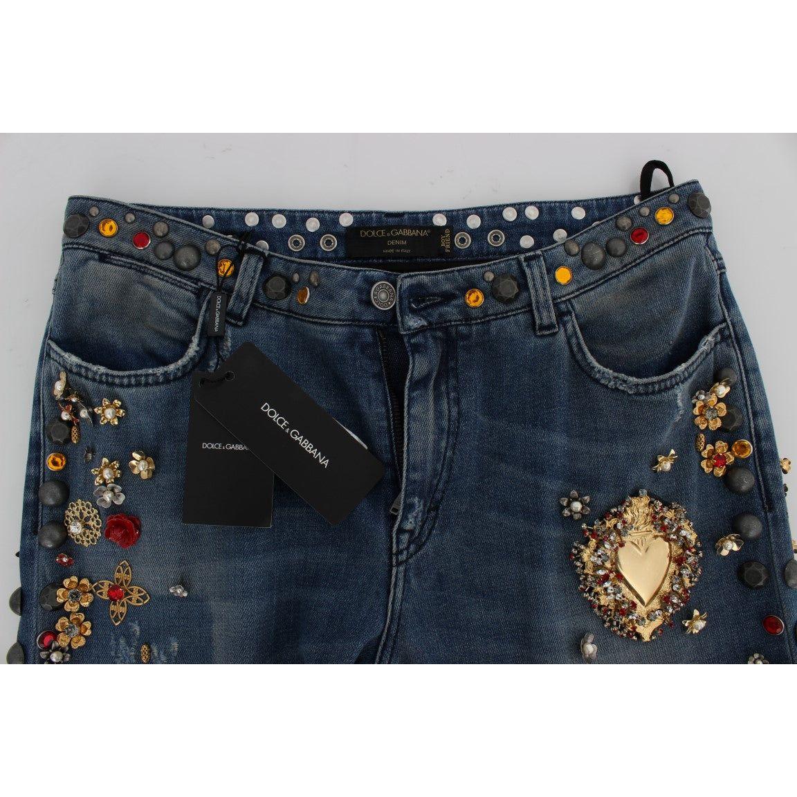 Dolce & Gabbana Enchanted Sicily Embellished Boyfriend Jeans Dolce & Gabbana