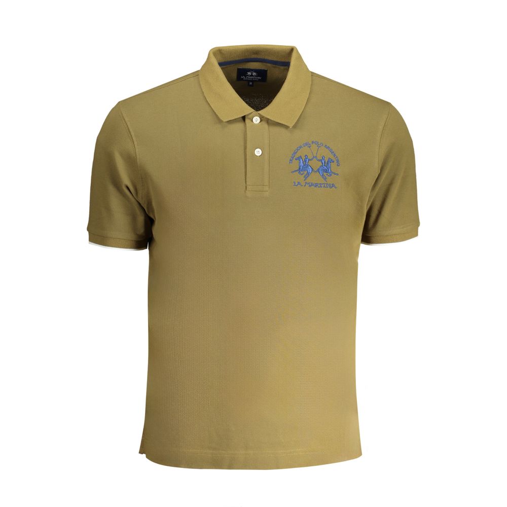 La Martina Green Cotton Polo Shirt La Martina