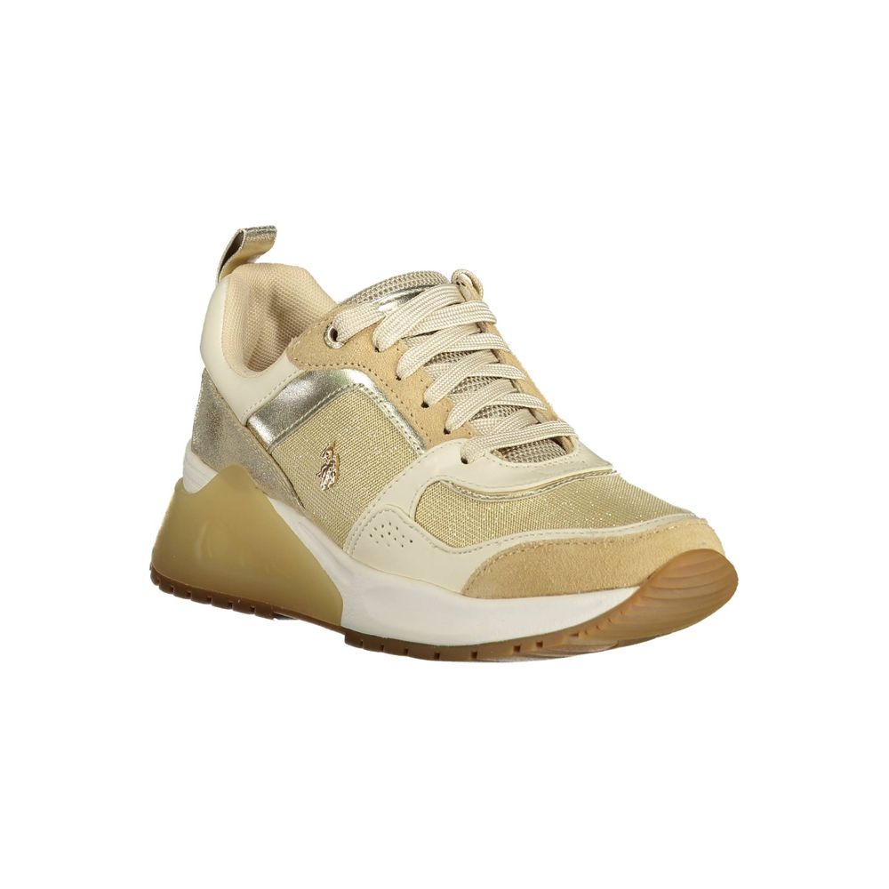 U.S. POLO ASSN. Gold Polyester Women Sneaker