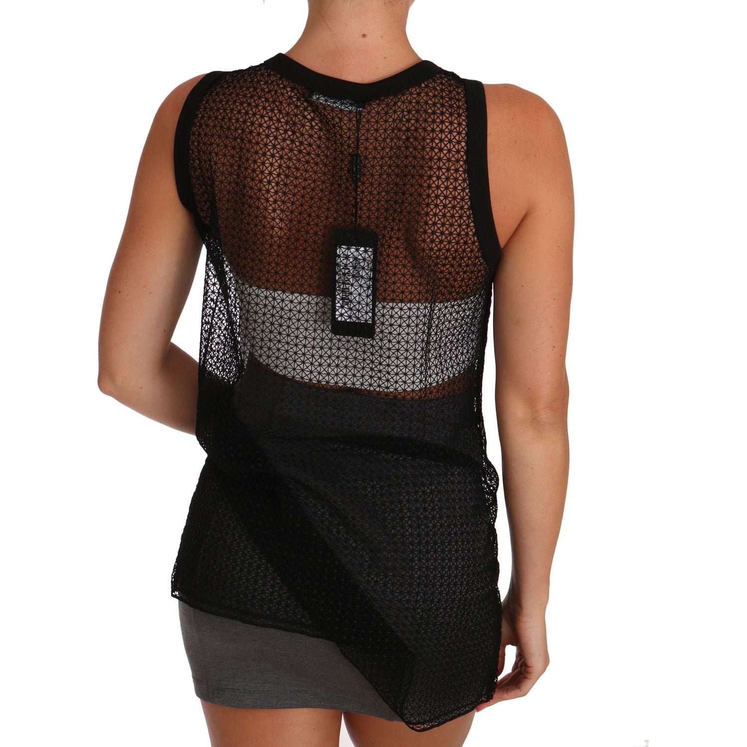 Dolce & Gabbana Black Mesh Transparent Blouse T-shirt