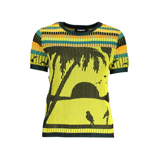 Desigual Yellow Viscose Women Sweater Desigual