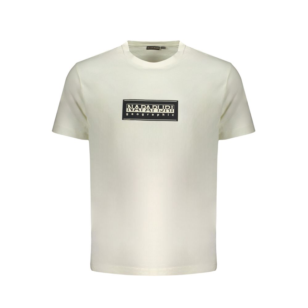 Napapijri White Cotton T-Shirt Napapijri