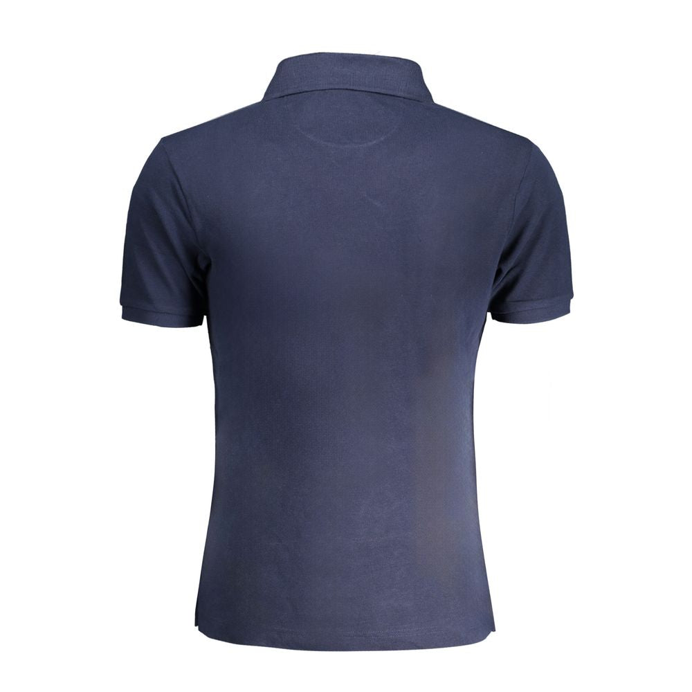 La Martina Blue Cotton Polo Shirt La Martina