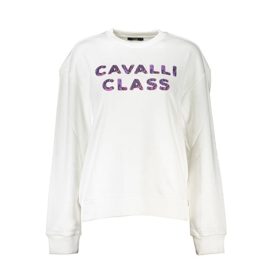 Cavalli Class White Cotton Women Sweater Cavalli Class