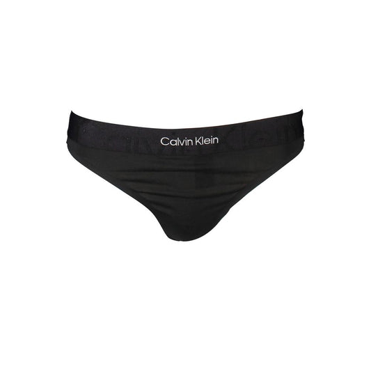 Calvin Klein Black Cotton Women Thong Calvin Klein