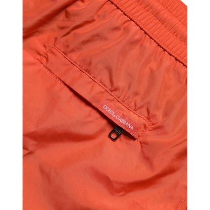 Dolce & Gabbana Orange Polyester Beachwear Shorts 2Pc Swimwear