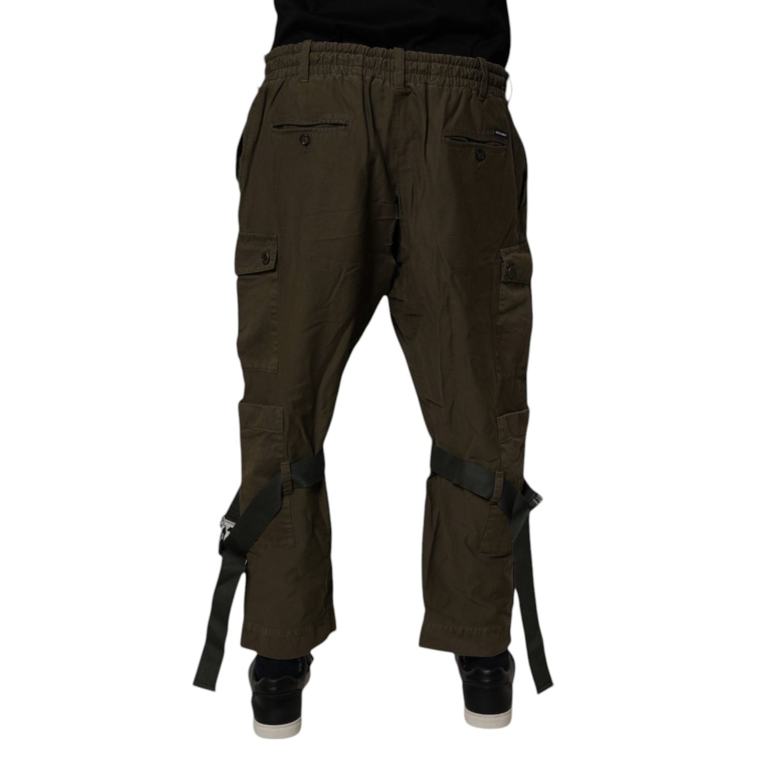Dolce & Gabbana Brown Cotton Stretch Cargo Pants