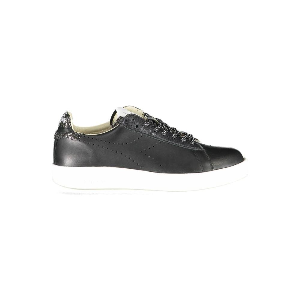 Diadora Black Leather Women Sneaker