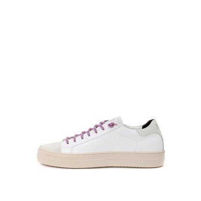 P448 White Leather Low Top Sneakers