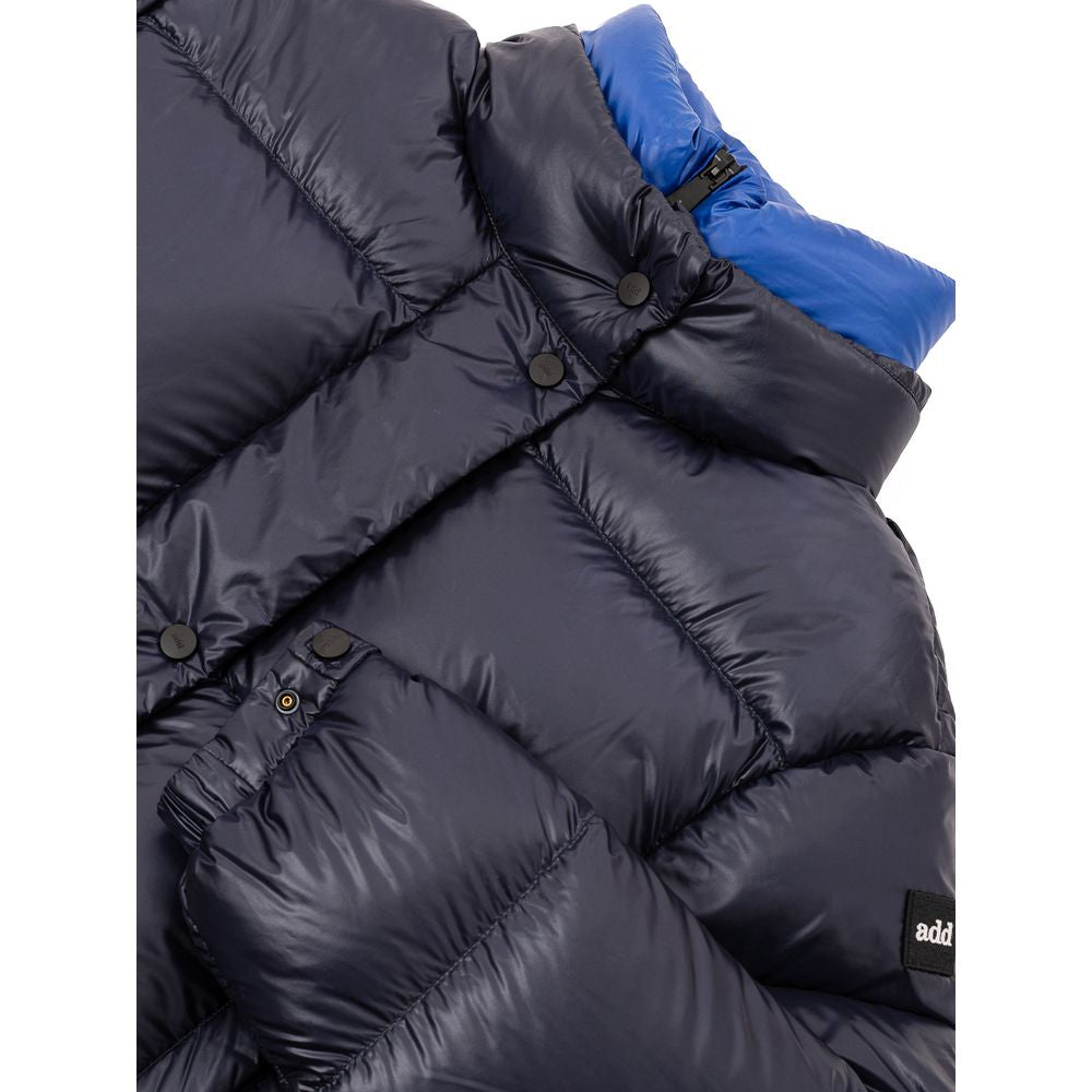 Add Blue Polyamide Full-Length Jacket Add