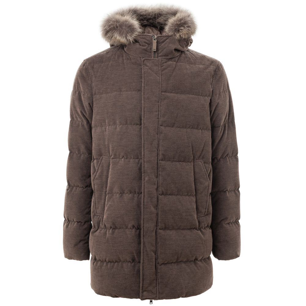 Herno Brown Cotton Bomber 1728,67397976224,Bombers - Jackets & Coats - Clothing,Brown,Clothing,Herno,IT50 | L,Jackets & Coats - Clothing,Jackets - Men - Clothing,Men,Men - Clothing,New with tags