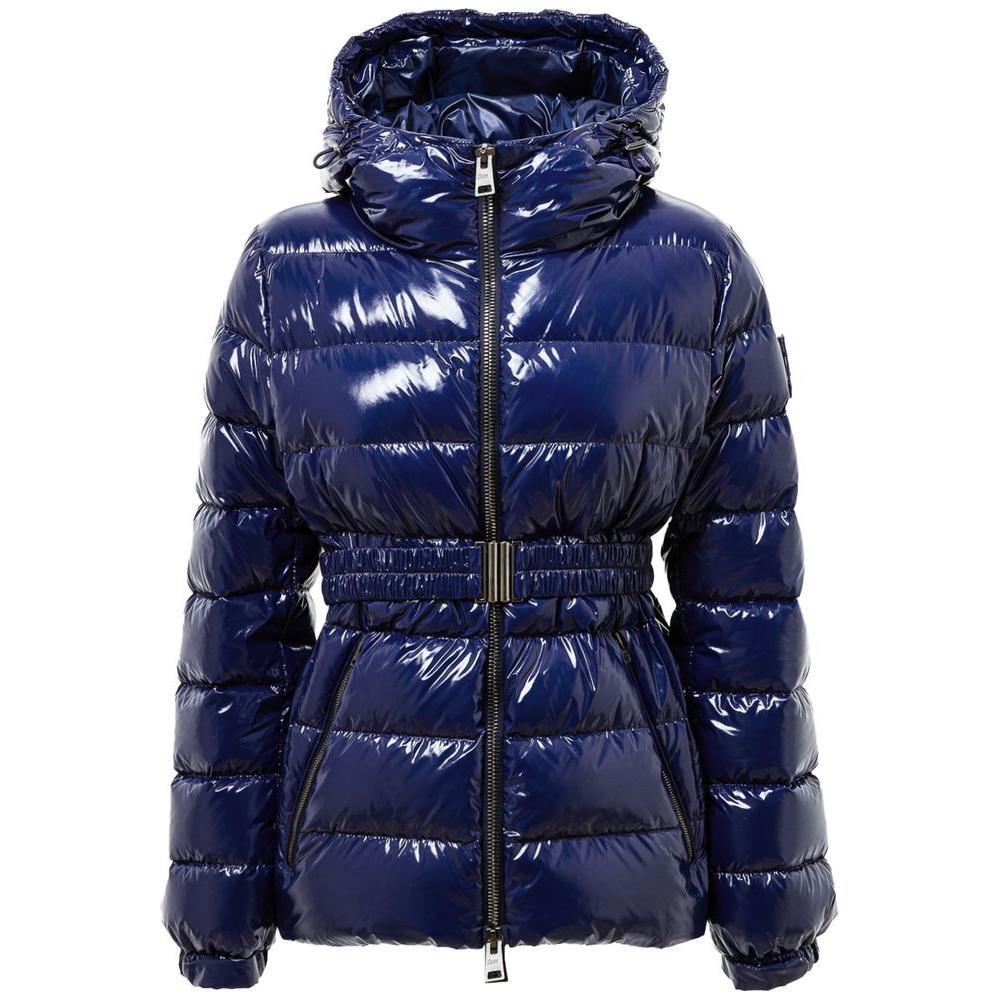 Herno Blue Polyamide Coat Herno