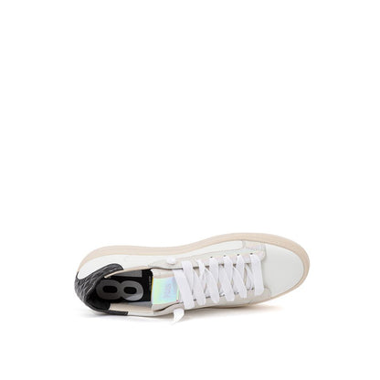 P448 White Leather Athletic Sneakers P448
