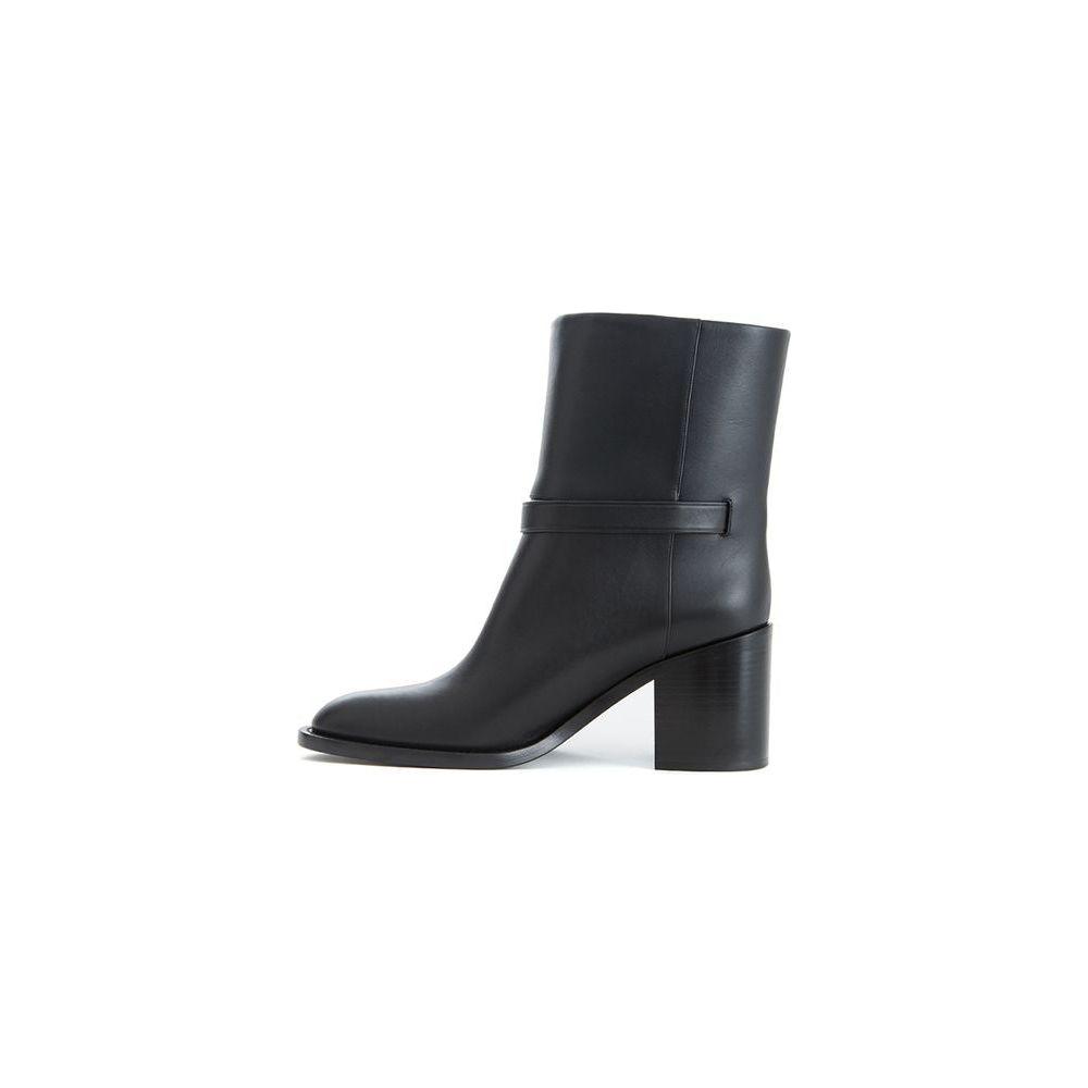 Burberry Black Leather Ankle Boots Burberry
