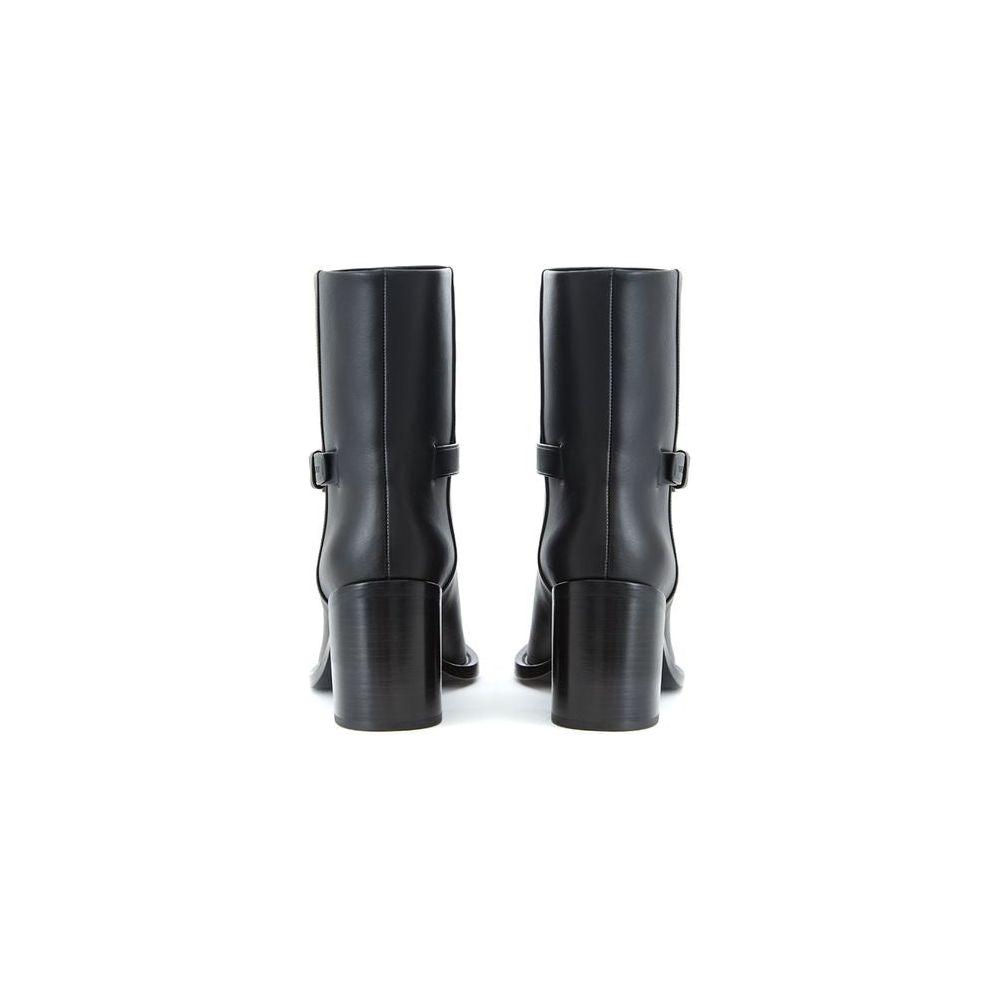 Burberry Black Leather Ankle Boots Burberry