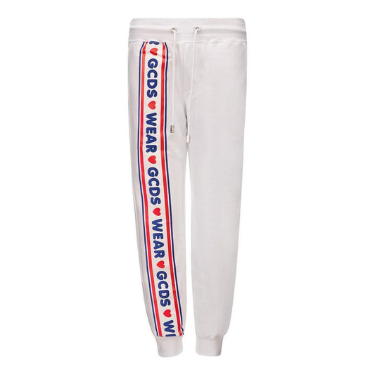 GCDS White Cotton Joggers (Workout Pants) GCDS