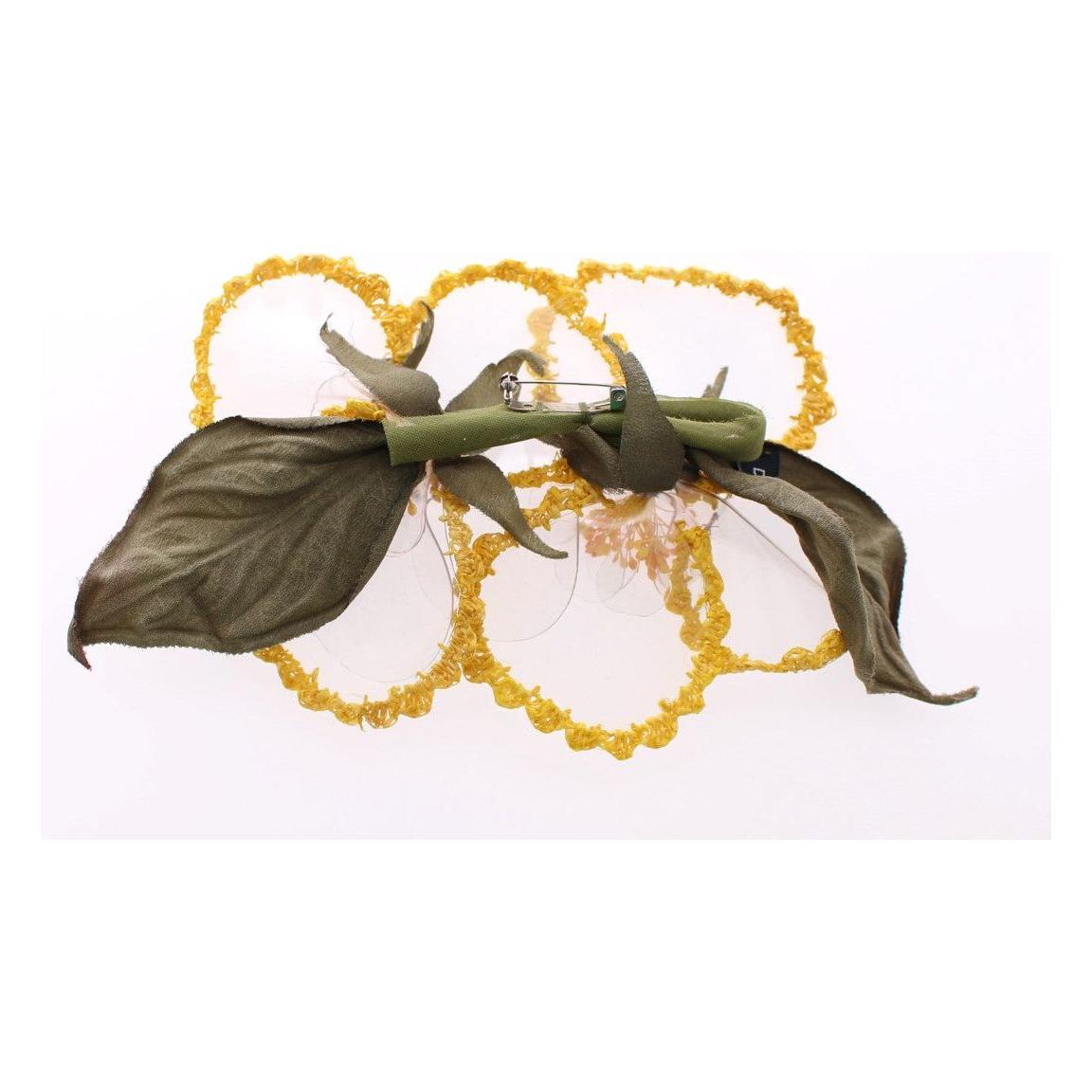 Dolce & Gabbana Floral Transparent HANDMADE Brooch