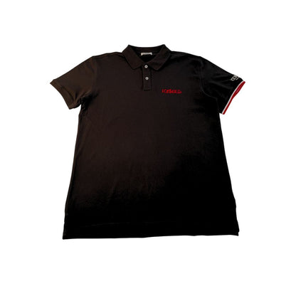 Iceberg Black Cotton Men Polo Shirt Iceberg