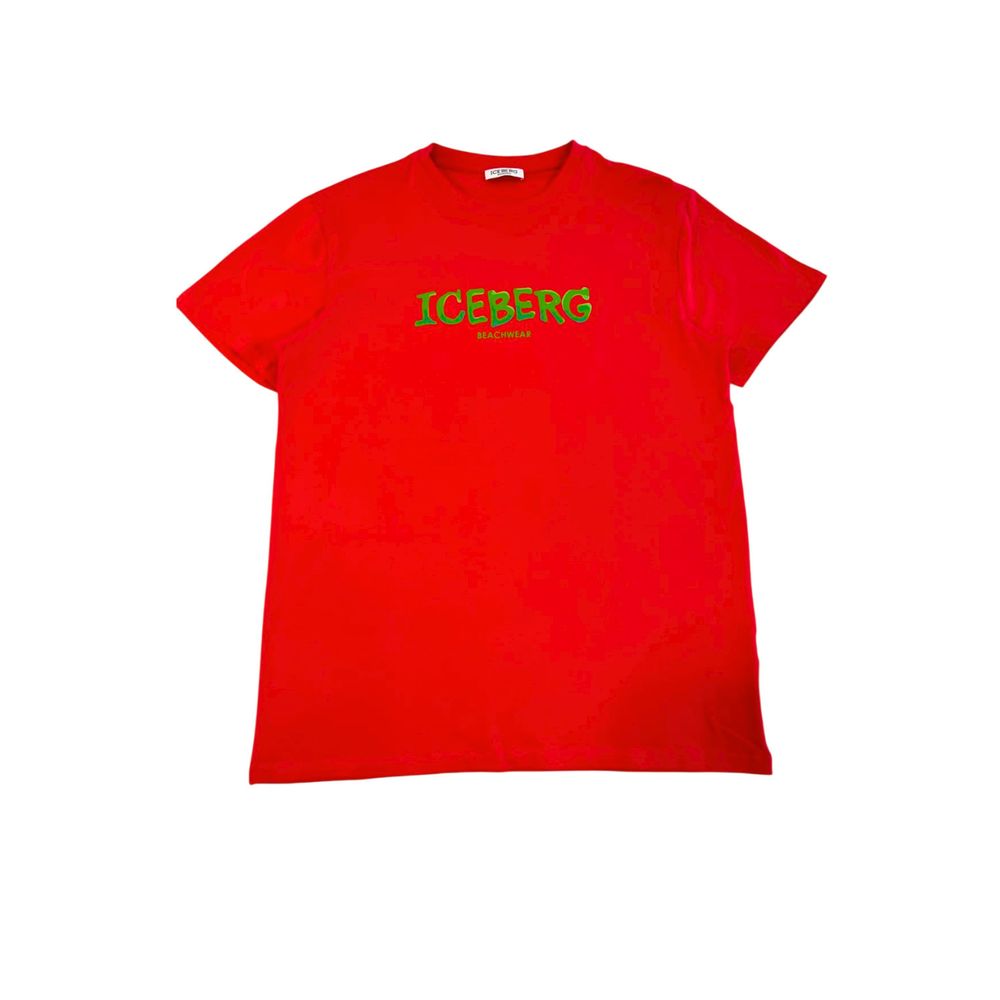 Iceberg Red Cotton Men T-Shirt Iceberg