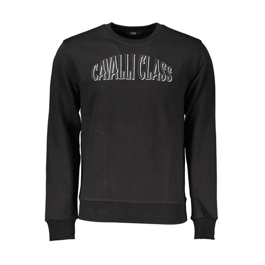 Cavalli Class Black Cotton Men Sweatshirt