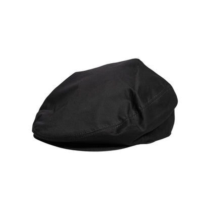 Dolce & Gabbana Black Cotton Newsboy Capello Cabbie Hat