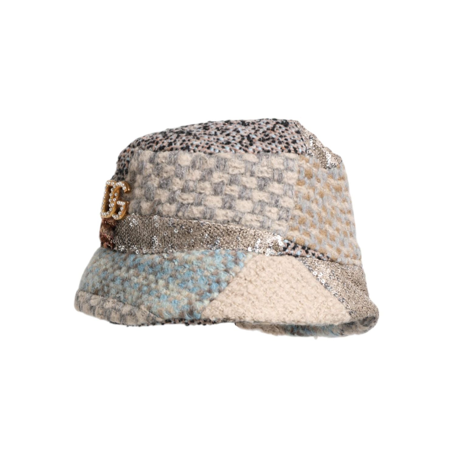 Dolce & Gabbana Multicolor Patchwork Embellished Bucket Hat