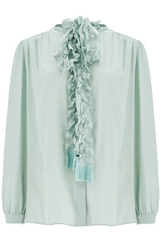 Valentino Garavani silk blouse with bow detail Topwear Valentino Garavani