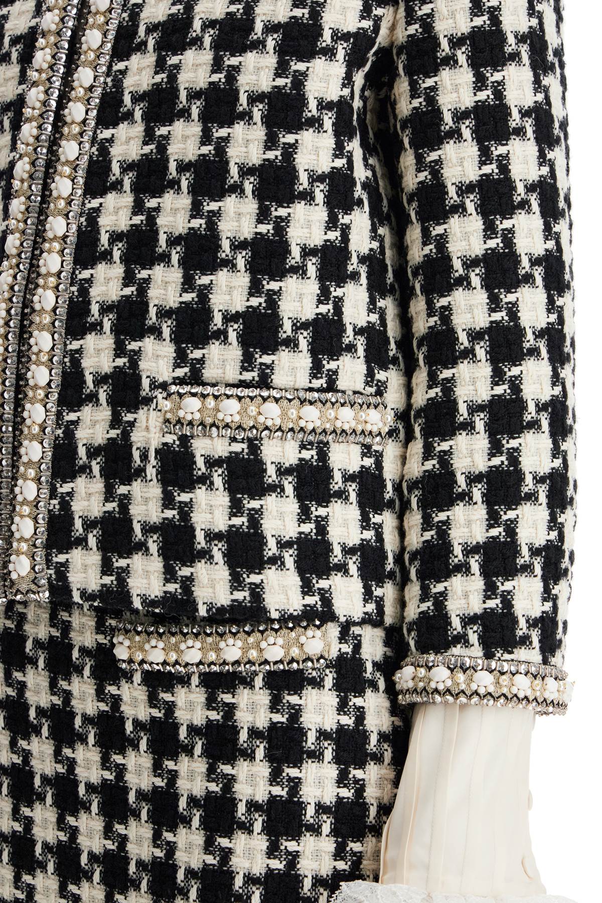 Valentino Garavani embroidered jacket in damier light tweed Jackets Valentino Garavani