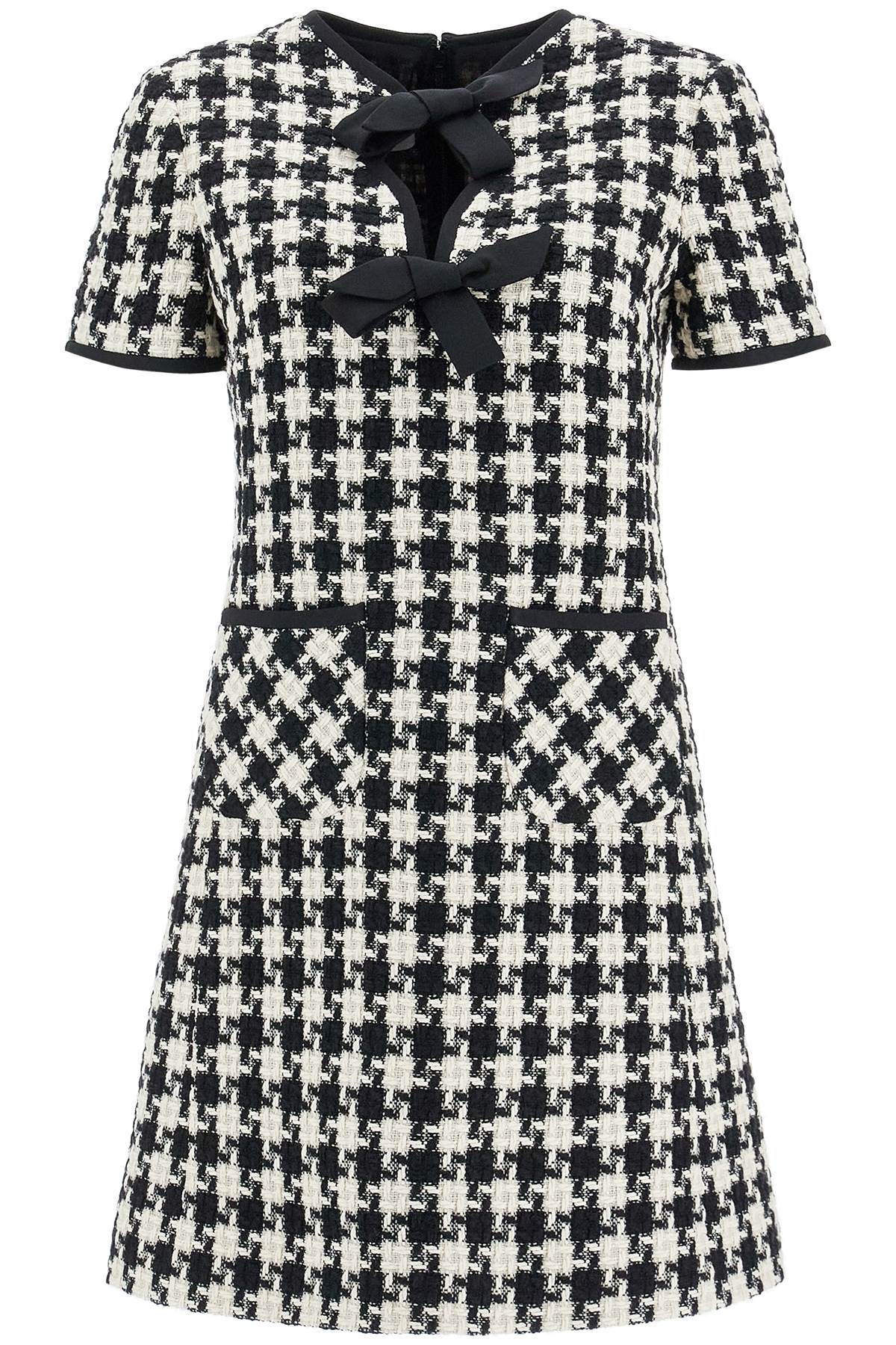 Valentino Garavani mini dress in damier light tweed Dresses Valentino Garavani