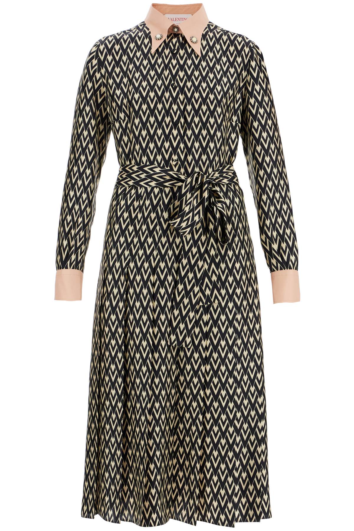 Valentino Garavani este\n\nmidi twill dress with all the Dresses Valentino Garavani